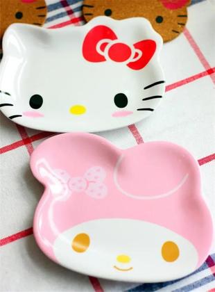 Imagem de Prato de Jantar Kawaii My Melody e Hello Kitty - Sanrio - Infantil