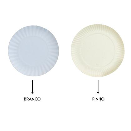 Imagem de Prato De Papelão Branco N 1 - 100 Unidades