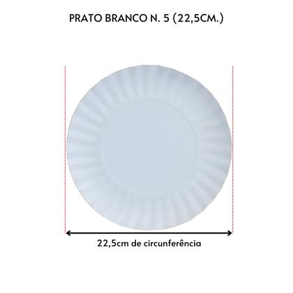 Imagem de Prato De Papelão Branco N 5 - 100 Unidades