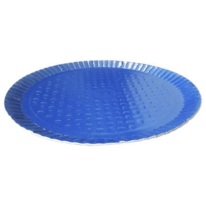 Imagem de Prato de Papelão Laminado Azul Escuro P7 - 35cm