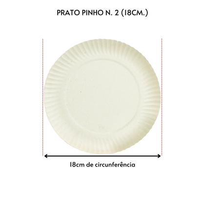 Imagem de Prato De Papelão Pinho N 03 - 100 Unidades