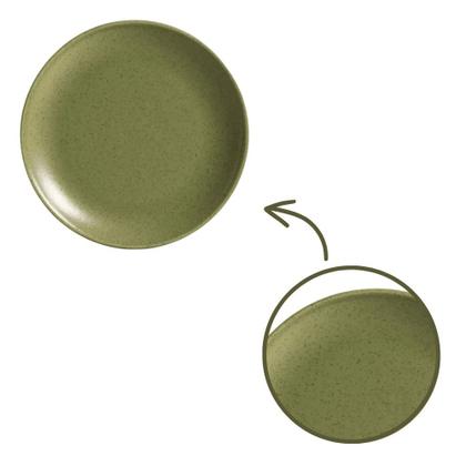 Imagem de Prato de Sobremesa de Cerâmica Coup Organic Olive 1ª Linha Alleanza