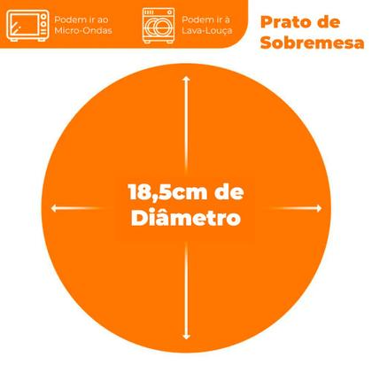 Imagem de Prato de Sobremesa de Cerâmica Oxford Orquídea 18,5cm 1 peça
