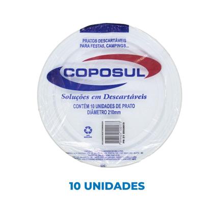 Imagem de Prato Descartavel Refeiçao PR21 Branco Coposul
