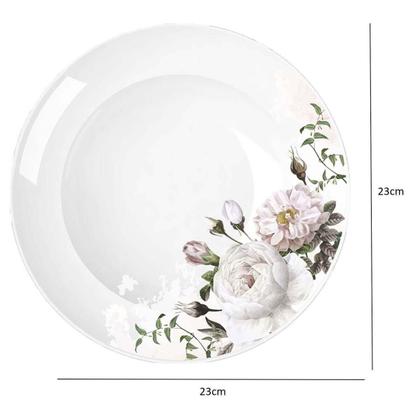 Imagem de Prato Fundo Germer Redondo em Porcelana 23cm Garden com Estampa Floral