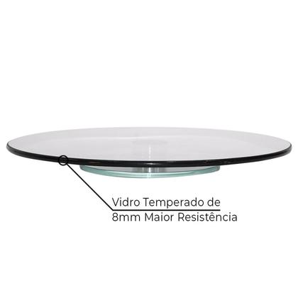 Imagem de Prato Giratório 8mm Vidro Temperado Resistente Fumê 70cm