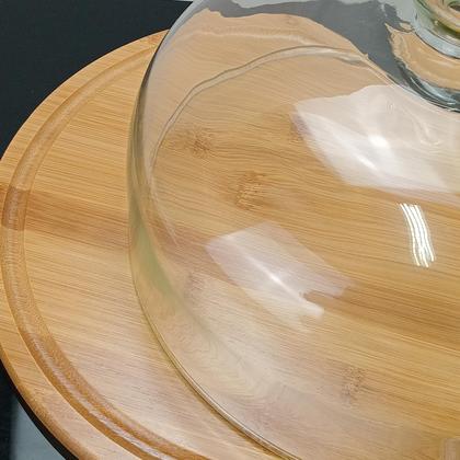 Imagem de Prato Home&Co 18x29x29cm Bambu Natural Utensílio de Mesa para Servir e Jantar