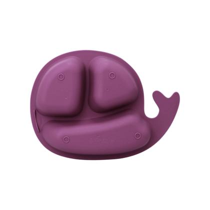 Imagem de Prato Infantil Baleia de Plástico Rosé com Divisória