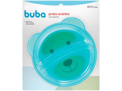 Imagem de  Prato Infantil Bebê Com Divisórias Urso Azul Buba