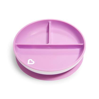 Imagem de Prato Infantil Munchkin Com Divisória Ventosa Bebê 6m+ Roxo