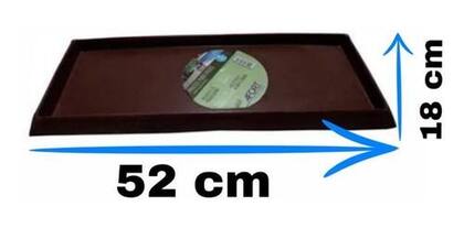 Imagem de Prato Jardineira P/ Vaso 60 Retangular 52x18cm Café - Afort