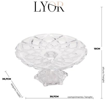 Imagem de Prato P/Bolo C/Pé de Cristal Deli Diamond 4430 Lyor