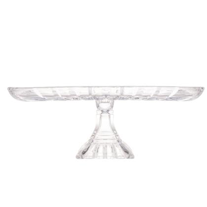 Imagem de Prato para Bolo com Pé de Cristal Quadratta 36,5 x 17 x 14 cm  Casa Del Grande
