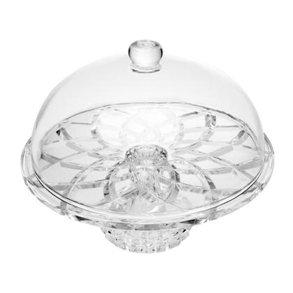 Imagem de Prato para Bolo com Pé e Tampa Deli Diamond Lyor 30cmx23,5cm