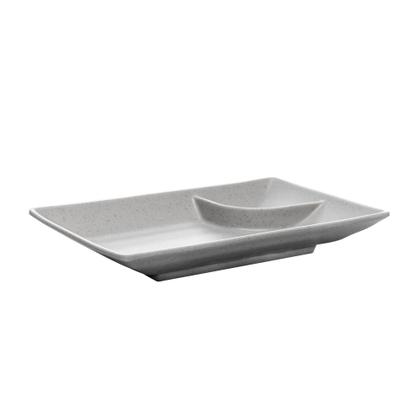Imagem de Prato para Sushi Melamina Molheira Granilite 19x12x3cm Lyor