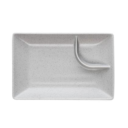 Imagem de Prato para Sushi Melamina Molheira Granilite 19x12x3cm Lyor
