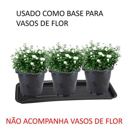 Imagem de Prato Para Vasos De Flor Floreira Jardineira Retangular 41cm - AMZ