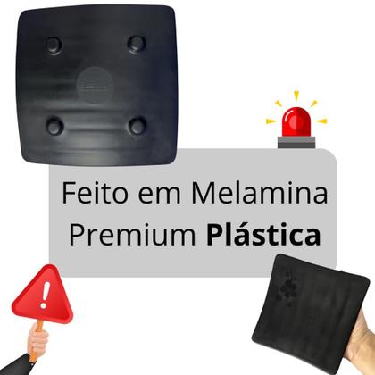 Imagem de Prato Quadrado 14 Cm Kanpai Preto Melamina Premium para Restaurante Japones, Sushi e Petiscos Bestfer
