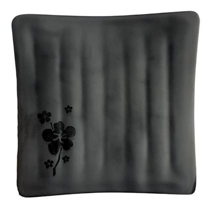 Imagem de Prato Quadrado 14 Cm Kanpai Preto Melamina Premium para Restaurante Japones, Sushi e Petiscos Bestfer