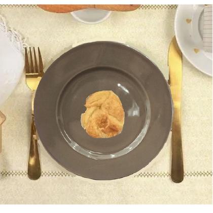 Imagem de Prato Raso De Sobremesa Em Cerâmica Nude 18cm Buffet