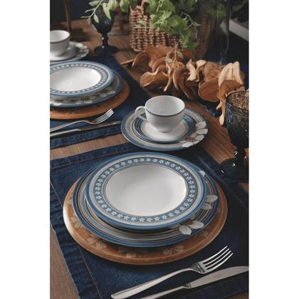 Imagem de Prato Raso Jantar Refeição 28cm Nix Porcelana Decorada Floral Tramontina