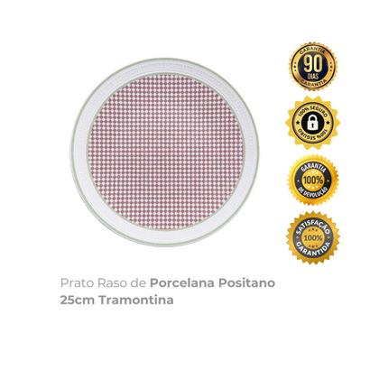 Imagem de Prato Raso Positano 25cm Porcelana Tramontina 96580182