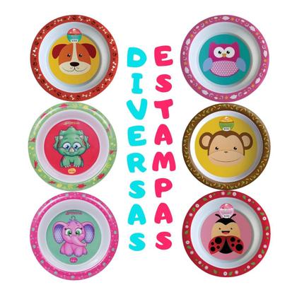 Imagem de Prato Tigela Infantil Animais / Pratinho de Criança Melanina Bowl