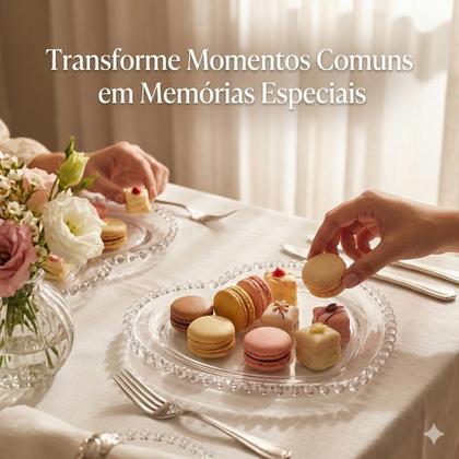 Imagem de Prato Wolff Coração Pearl Cristal De Chumbo Transparente