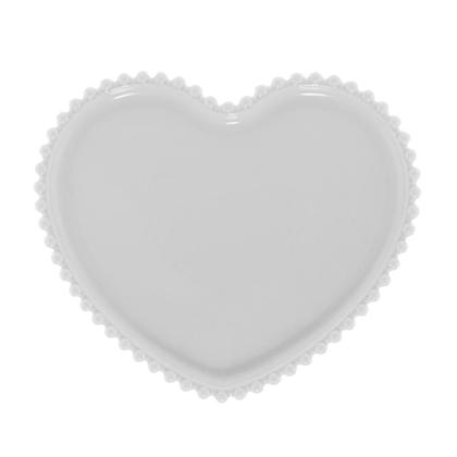 Imagem de Prato Wolff Heart Beads de Porcelana Branco 25cm x 22cm x 2cm