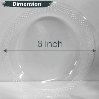 Imagem de Pratos de plástico DEEZPOZ de 6 polegadas transparentes, pacote com 100, recicláveis