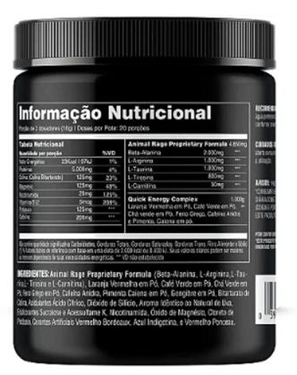 Imagem de Pré Treino Animal Rage XL 221g - Universal Nutrition