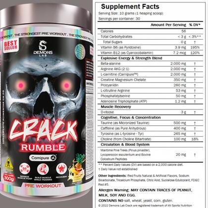 Pré Treino Crack Pote 300g Demons Lab - Pré Treino - Magazine Luiza