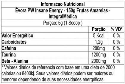 Imagem de Pré-Treino Évora Pw 150G Frutas Amarelas Darkness