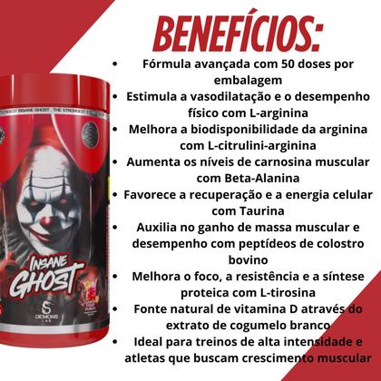 Imagem de Pré Treino Insane Ghost Novo Fruit Punch  Caixa 350g Demons Lab