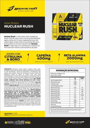 Imagem de Pré Treino Nuclear Rush 100g - Bodyaction