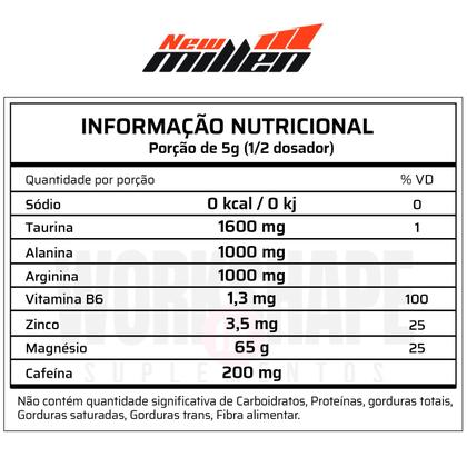 Imagem de Pré Treino Potente Cafeína Beta-alanina Taurina Pré Workout - C4 New Millen 225g