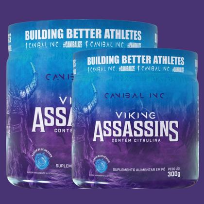 Imagem de Pré Treino Viking Assassins Pote 300g Canibal Inc Blue Haven