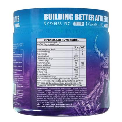 Imagem de Pré Treino Viking Assassins Pote 300g Canibal Inc Blue Haven