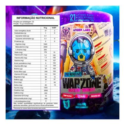 Imagem de Pré Treino Warzone Limonada Atomica Pink 450g Exreme Energy Atomic Pink Lemonade