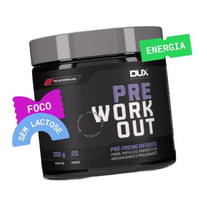 Imagem de Pré Treino Workout Bifasico Dux Nutrition Sabor Frutas Vermelhas 300g