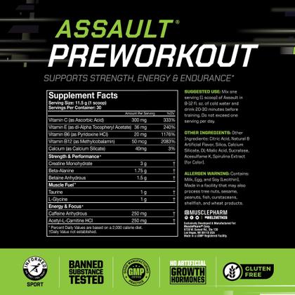 Imagem de Pre Workout Powder Muscle Pharm Assault 30 porções