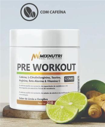 Imagem de Pre-workout sabor limão com gengibre 210g- mix nutri