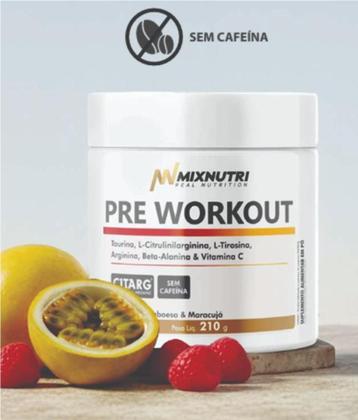 Imagem de Pre-workout sabor limão com gengibre 210g- mix nutri