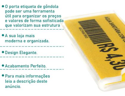 Imagem de Precificador Porta Etiqueta Preço Gondola 10x3,5cm Kit 50un