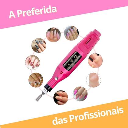 Imagem de Precisão Profissional: Lixadeira Lixa Motor Unha Elétrica Profissional Bivolt, Voltagem 110v/220v