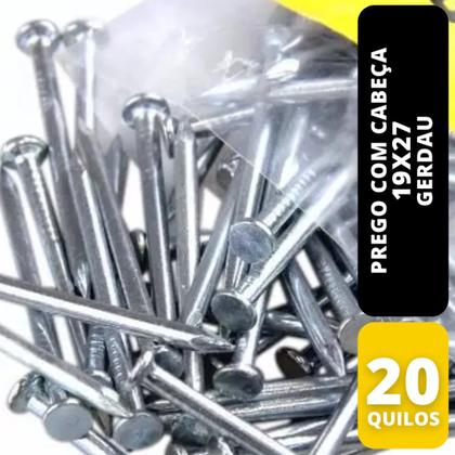 Imagem de Prego 19x27 Com Cabeça 20kg Gerdau