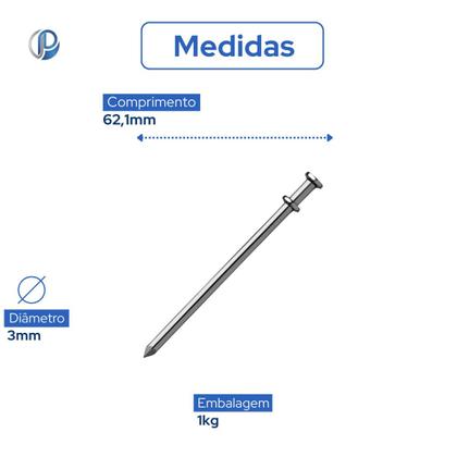 Imagem de Prego Cabeça Dupla POL 17x27-2.1/2x11 1kg Gerdau