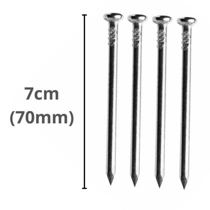 Imagem de Prego Com Cabeça Chata Polido 18x30 2kg 350Un 7cm Construção