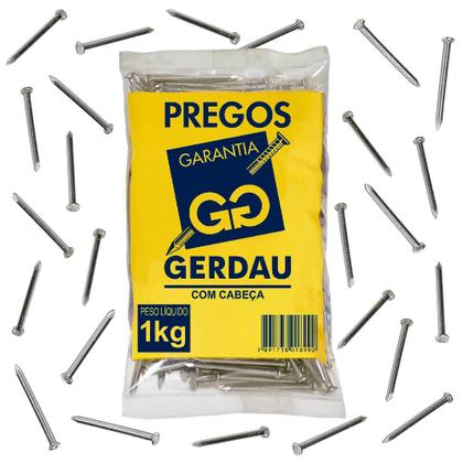 Imagem de Prego Com Cabeça Polido 17x21 (2x11) 1kg - Gerdau