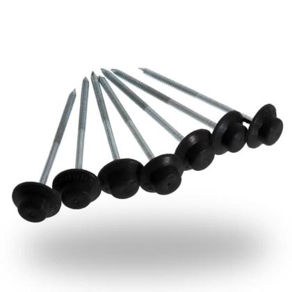 Imagem de Prego Fácil para Telha Ecológica Onduline Preto Kit Com 100 Unidades